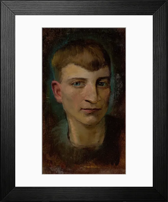 Framed Print : Head of Emaciated Boy, 1880-1900. Creator: Ladislav Mednyanszky