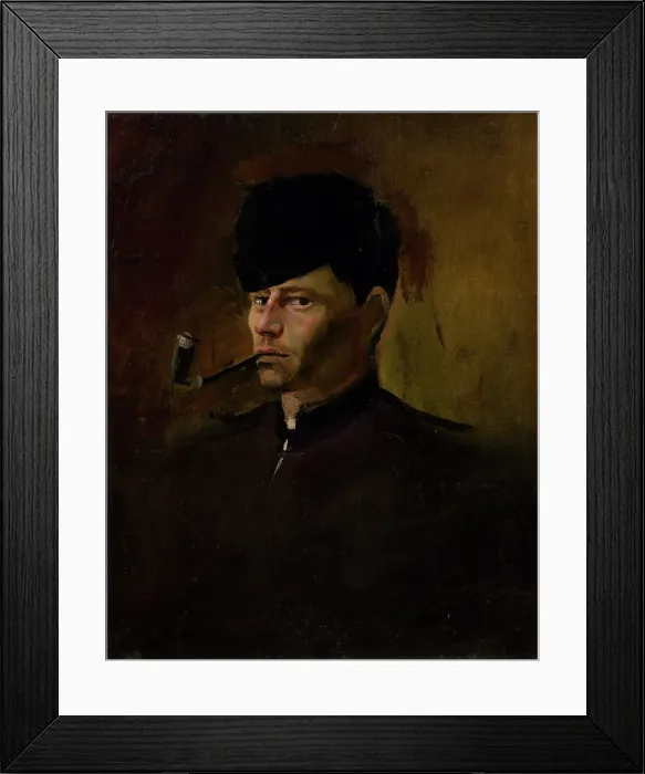 Framed Print : Dandy in Fur Cap with Pipe, 1877-1880. Creator: Ladislav Mednyanszky Framed Print : Dandy in Fur Cap with Pipe, 1877-1880. Creator: Ladislav Mednyanszky