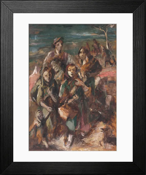 Framed Print : Refugees, 1941. Creator: Bedrich Hoffstadter Framed Print : Refugees, 1941. Creator: Bedrich Hoffstadter