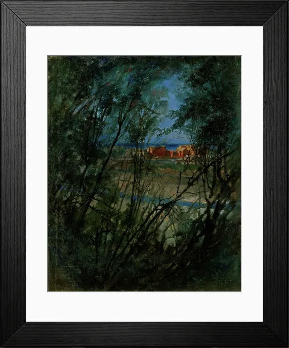 Framed Print : Blue Landscape, 1875. Creator: Ladislav Mednyanszky Framed Print : Blue Landscape, 1875. Creator: Ladislav Mednyanszky