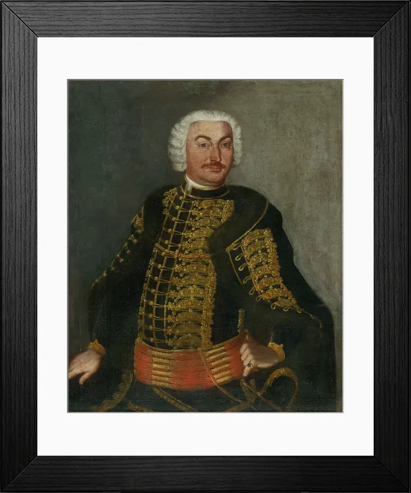 Framed Print : Portrait of Baron Jan Revay from Trebostov; Head of the Turiec district administration...around 1740 Creators: Unknown, Jan Gottlieb Kramer Framed Print : Portrait of Baron Jan Revay from Trebostov; Head of the Turiec district administration...around 1740 Creators: Unknown, Jan Gottlieb Kramer