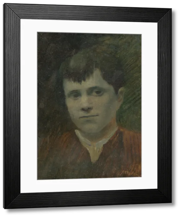 Framed Print : Head of a Peasant Boy, 1880-1900. Creator: Ladislav Mednyanszky Framed Print : Head of a Peasant Boy, 1880-1900. Creator: Ladislav Mednyanszky