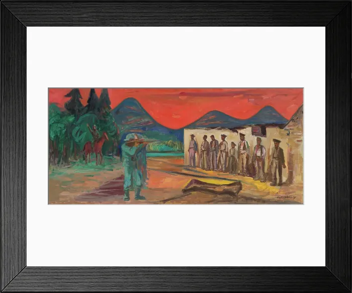 Framed Print : Execution of partisans, 1947. Creator: Bedrich Hoffstadter Framed Print : Execution of partisans, 1947. Creator: Bedrich Hoffstadter