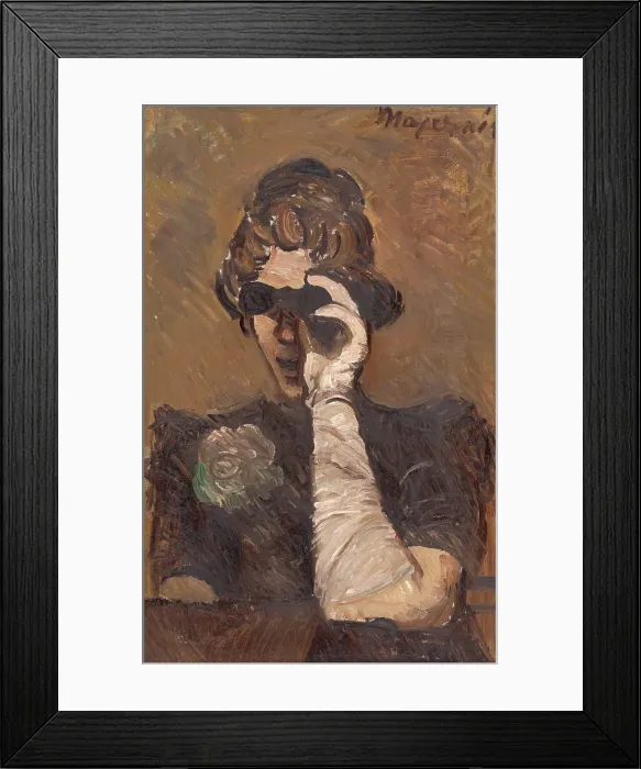 Framed Print : A Lady with Opera Glasses, 1941. Creator: Cyprian Majernik Framed Print : A Lady with Opera Glasses, 1941. Creator: Cyprian Majernik