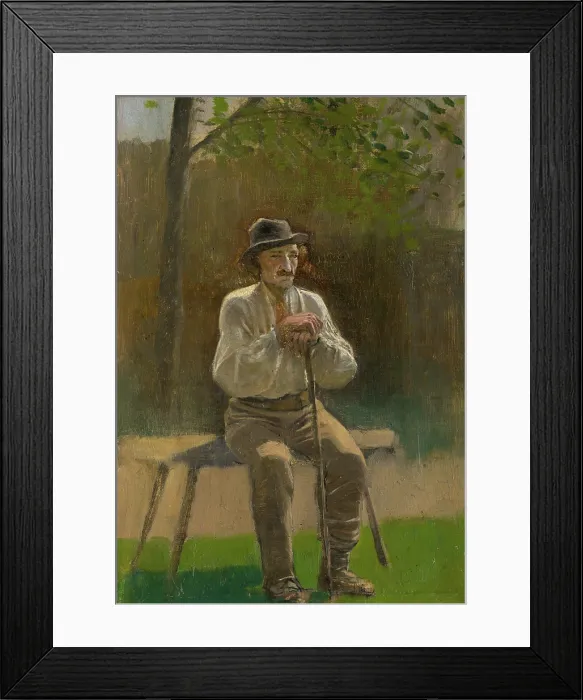 Framed Print : Seated Peasant, 1875-1880. Creator: Ladislav Mednyanszky Framed Print : Seated Peasant, 1875-1880. Creator: Ladislav Mednyanszky