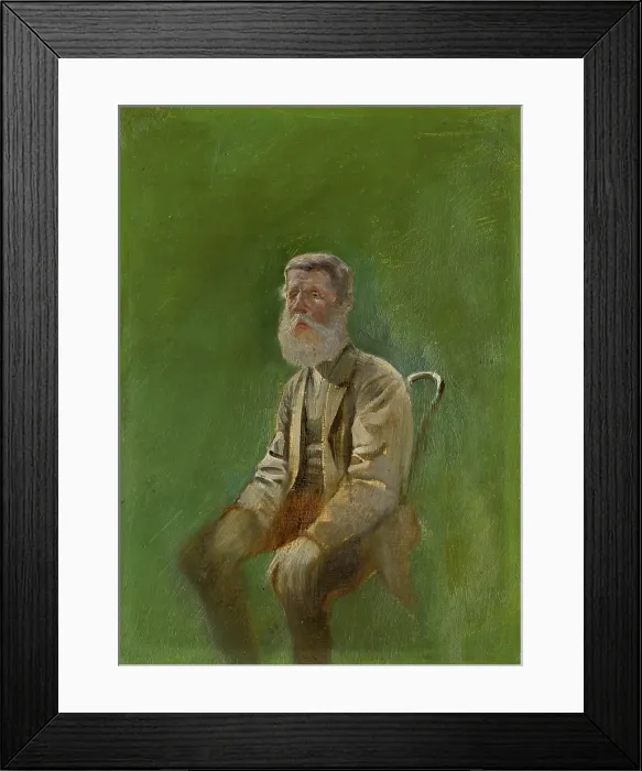 Framed Print : Study of a Seated Man, 1880-1900. Creator: Ladislav Mednyanszky Framed Print : Study of a Seated Man, 1880-1900. Creator: Ladislav Mednyanszky