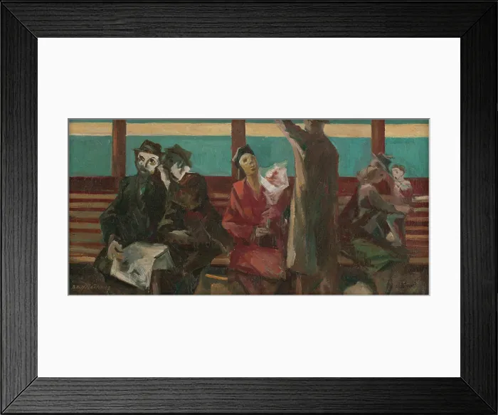 Framed Print : On a Tram (Gossips), 1943. Creator: Bedrich Hoffstadter Framed Print : On a Tram (Gossips), 1943. Creator: Bedrich Hoffstadter