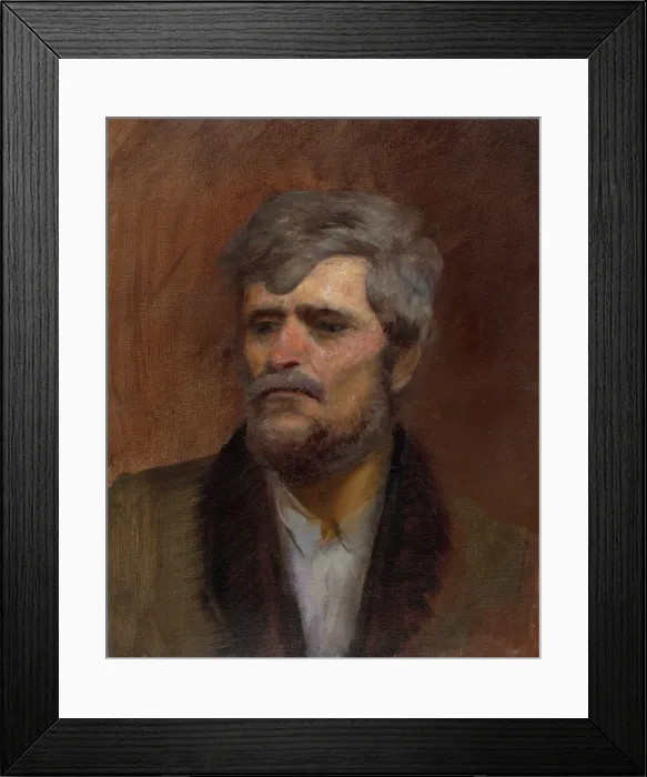Framed Print : Character Head Study of a Man, 1880-1900. Creator: Ladislav Mednyanszky Framed Print : Character Head Study of a Man, 1880-1900. Creator: Ladislav Mednyanszky