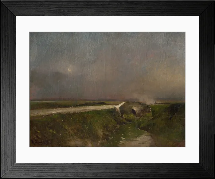Framed Print : Early evening landscape, 1900. Creator: Bela Spanyi Framed Print : Early evening landscape, 1900. Creator: Bela Spanyi
