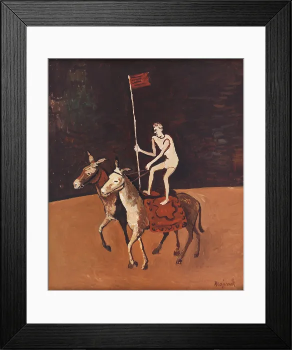 Framed Print : A Circus Performer on Horses, before 1940. Creator: Cyprian Majernik Framed Print : A Circus Performer on Horses, before 1940. Creator: Cyprian Majernik
