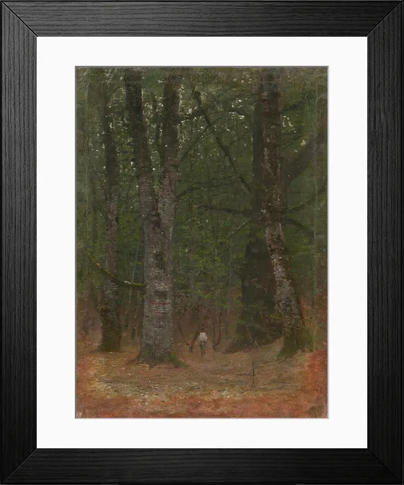 Framed Print : Man in the Woods, 1890-1900. Creator: Ladislav Mednyanszky Framed Print : Man in the Woods, 1890-1900. Creator: Ladislav Mednyanszky