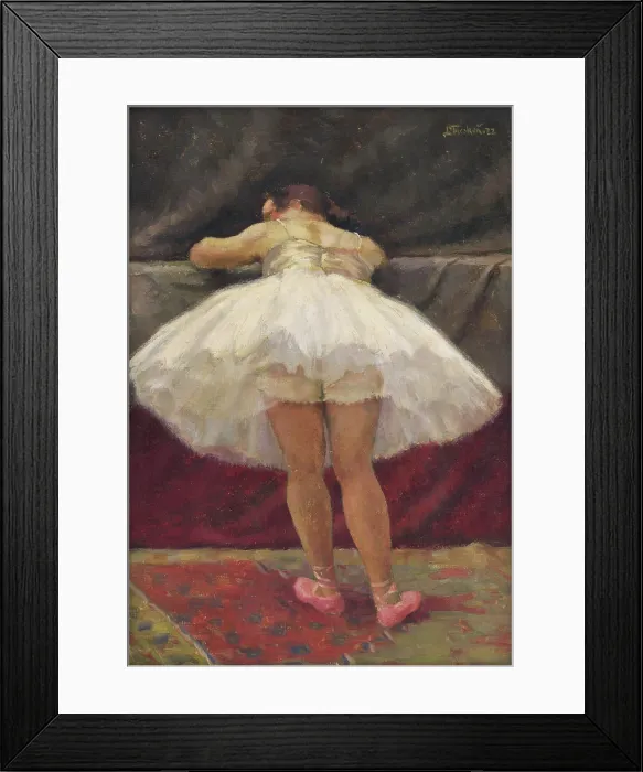 Framed Print : Resting ballet dancer, 1922. Creator: Ladislav Treskon