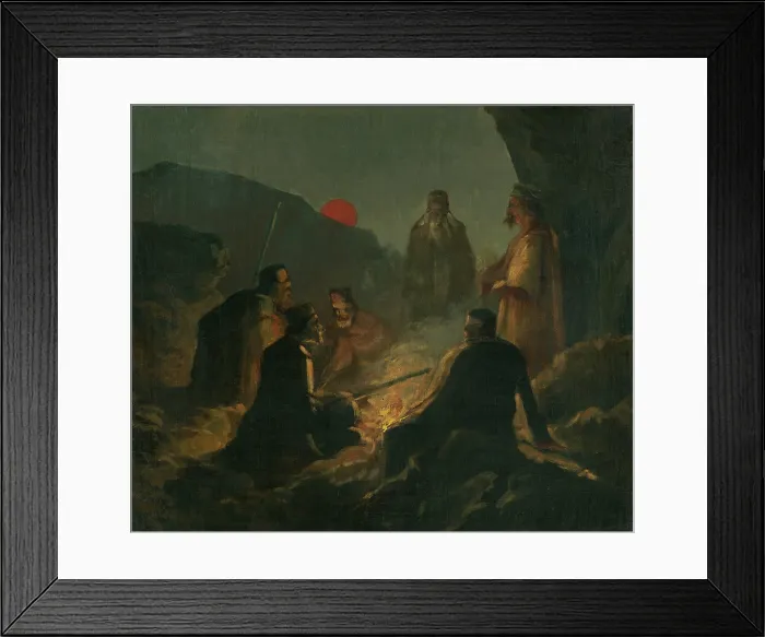 Framed Print : By the Fire (Partisans), 1895-1900. Creator: Kiril Kutlik Framed Print : By the Fire (Partisans), 1895-1900. Creator: Kiril Kutlik