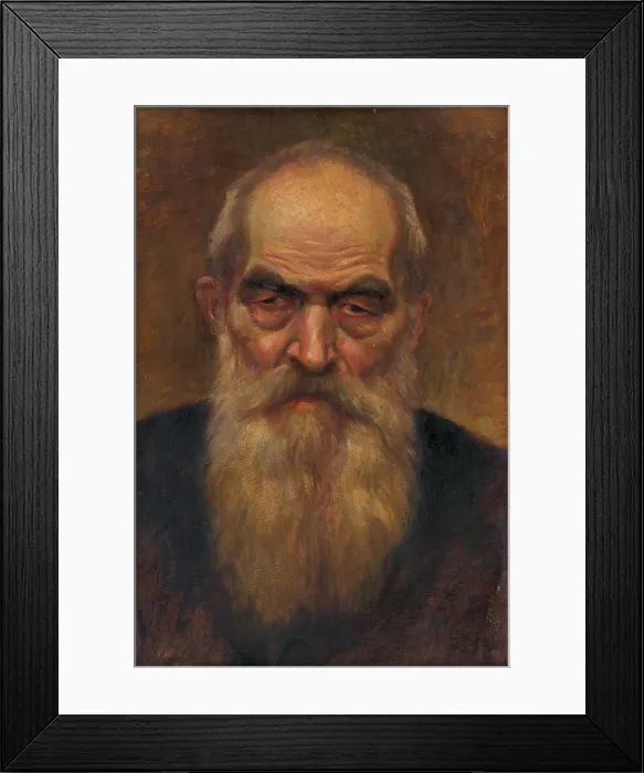 Framed Print : Head study of an old man with a beard, 1920-1923. Creator: Ladislav Treskon Framed Print : Head study of an old man with a beard, 1920-1923. Creator: Ladislav Treskon