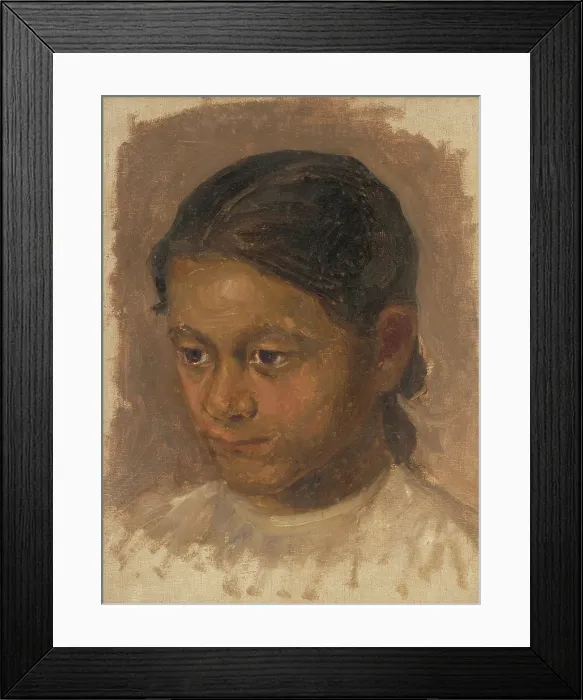 Framed Print : Head study of a girl, c1905. Creator: Eduard Putra Framed Print : Head study of a girl, c1905. Creator: Eduard Putra