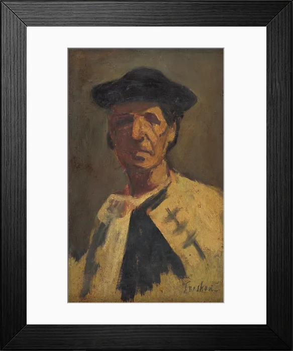 Framed Print : Study of a man from Dlhe Pole, 1922. Creator: Ladislav Treskon Framed Print : Study of a man from Dlhe Pole, 1922. Creator: Ladislav Treskon