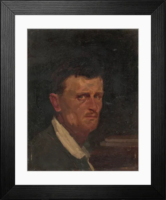 Framed Print : Self-Portrait in Three Quarter Profile, around 1910. Creator: Eduard Putra Framed Print : Self-Portrait in Three Quarter Profile, around 1910. Creator: Eduard Putra