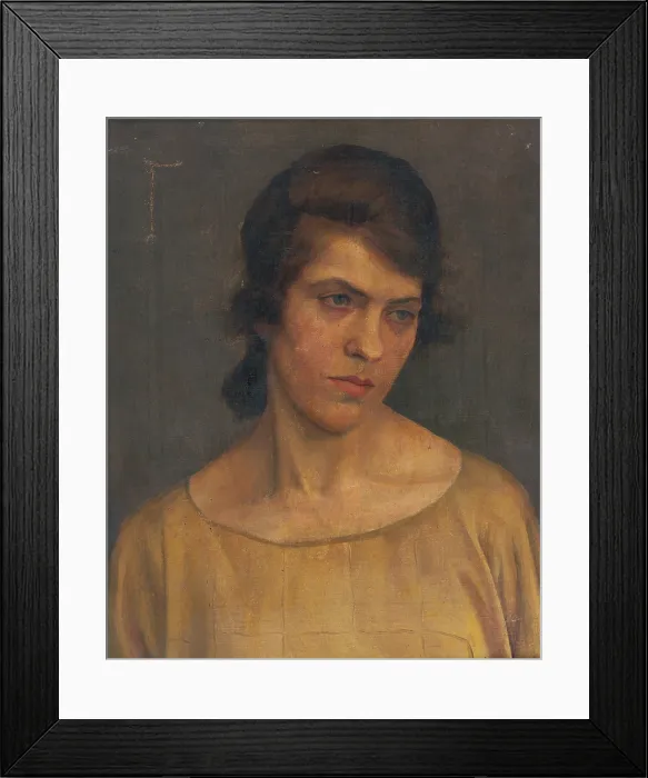 Framed Print : Portrait of a Woman, 1922. Creator: Ladislav Treskon Framed Print : Portrait of a Woman, 1922. Creator: Ladislav Treskon