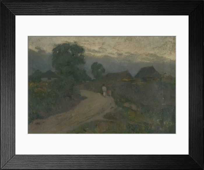Framed Print : Village scene, 1909. Creator: Emil Laszlo Baranszky Framed Print : Village scene, 1909. Creator: Emil Laszlo Baranszky