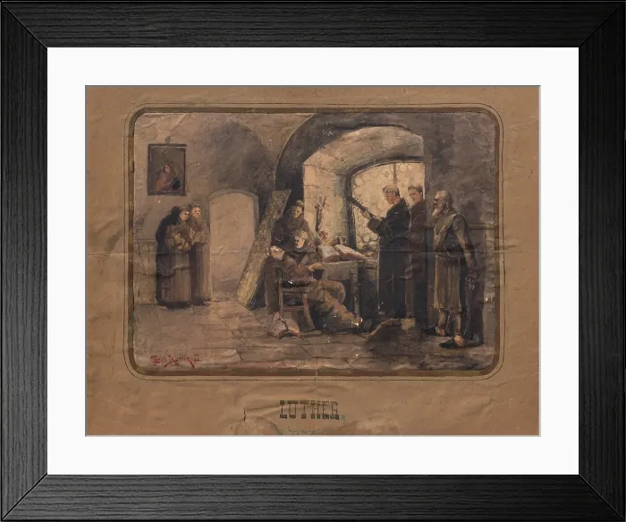 Framed Print : Luther, 1888. Creator: Kiril Kutlik