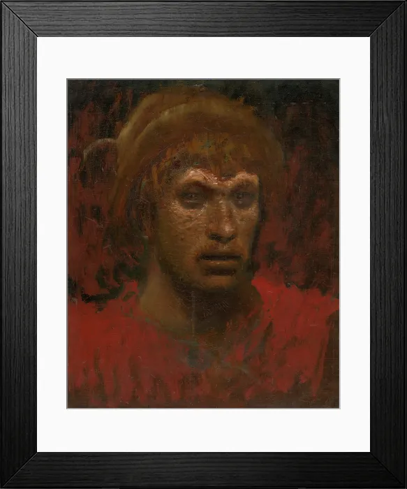 Framed Print : Head of a Rebel Dressed in Red, 1905-1915. Creator: Ladislav Mednyanszky Framed Print : Head of a Rebel Dressed in Red, 1905-1915. Creator: Ladislav Mednyanszky