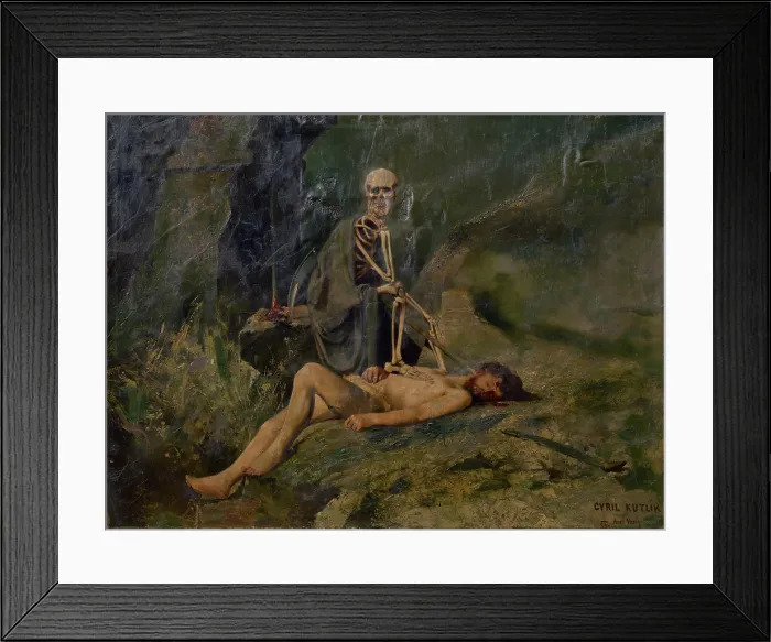Framed Print : The first victim of Death / the death of Abel, 1894. Creator: Kiril Kutlik Framed Print : The first victim of Death / the death of Abel, 1894. Creator: Kiril Kutlik