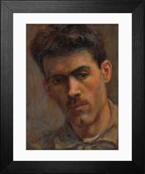 Framed Print : Head Study of a Man, 1920. Creator: Ladislav Treskon Framed Print : Head Study of a Man, 1920. Creator: Ladislav Treskon