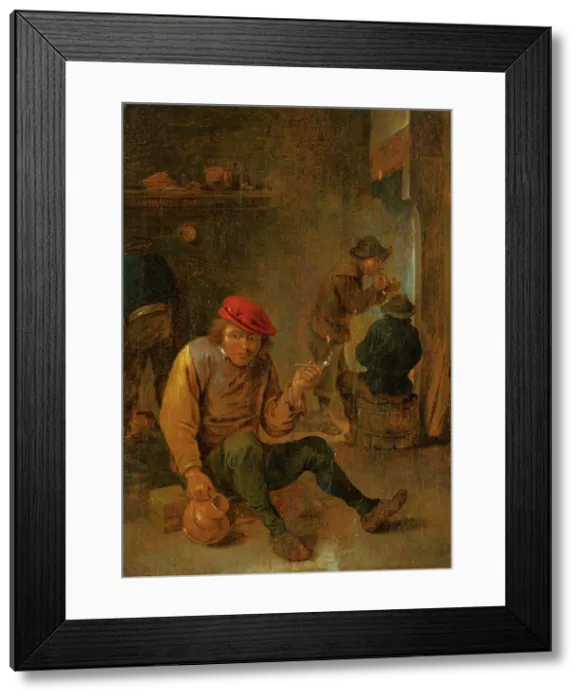 Framed Print : Smoking Peasants (Pipe Smokers), 1650-1700. Creator: Unknown Framed Print : Smoking Peasants (Pipe Smokers), 1650-1700. Creator: Unknown