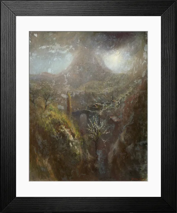 Framed Print : Italian Mountain Landscape, 1890-1900. Creator: Ladislav Mednyanszky Framed Print : Italian Mountain Landscape, 1890-1900. Creator: Ladislav Mednyanszky