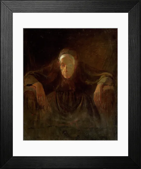 Framed Print : Study of an Old Woman, 1881. Creator: Ladislav Mednyanszky Framed Print : Study of an Old Woman, 1881. Creator: Ladislav Mednyanszky