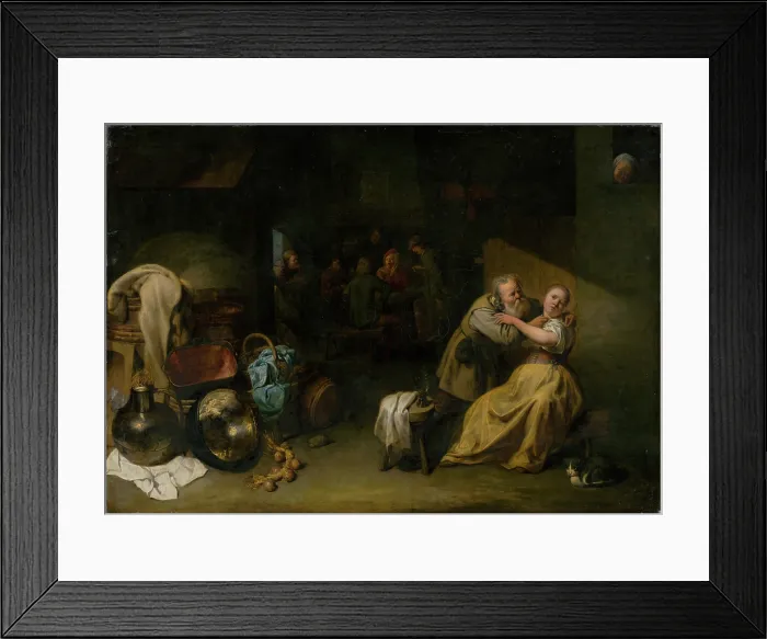 Framed Print : At the Inn, around 1652-1654. Creator: David Ryckaert III Framed Print : At the Inn, around 1652-1654. Creator: David Ryckaert III