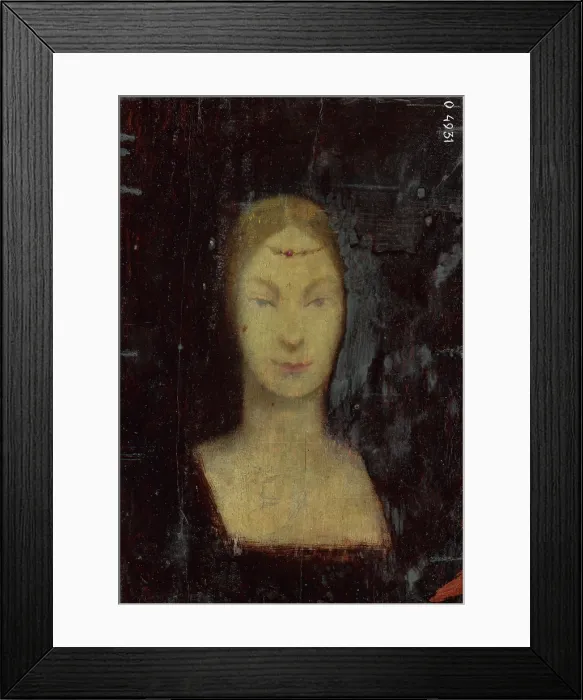 Framed Print : Head of a woman, c1900. Creator: Ladislav Mednyanszky Framed Print : Head of a woman, c1900. Creator: Ladislav Mednyanszky
