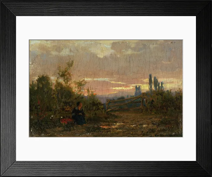 Framed Print : Early evening landscape, 1870-1879. Creator: Laszlo Paal Framed Print : Early evening landscape, 1870-1879. Creator: Laszlo Paal