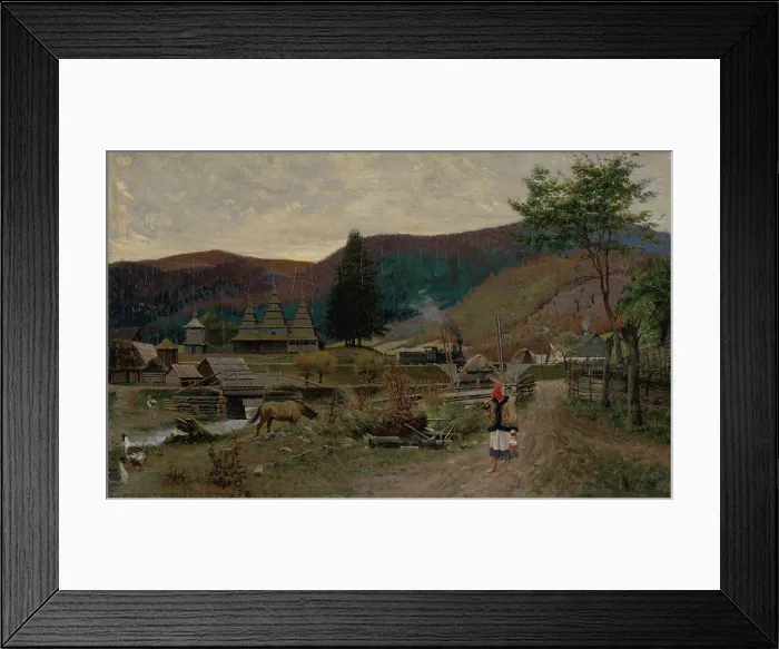 Framed Print : Landscape near Volovec, 1890. Creator: Eduard Hrinak Framed Print : Landscape near Volovec, 1890. Creator: Eduard Hrinak