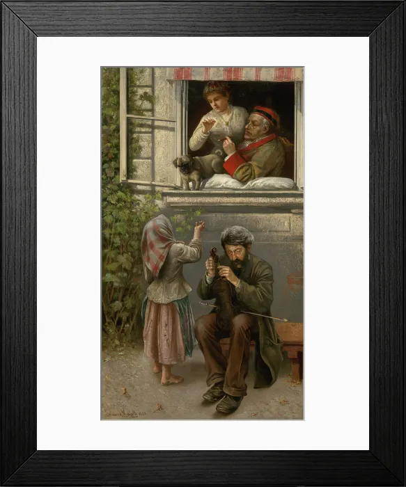 Framed Print : Blind Joe (Street Violinist), 1888. Creator: Eduard Majsch Framed Print : Blind Joe (Street Violinist), 1888. Creator: Eduard Majsch