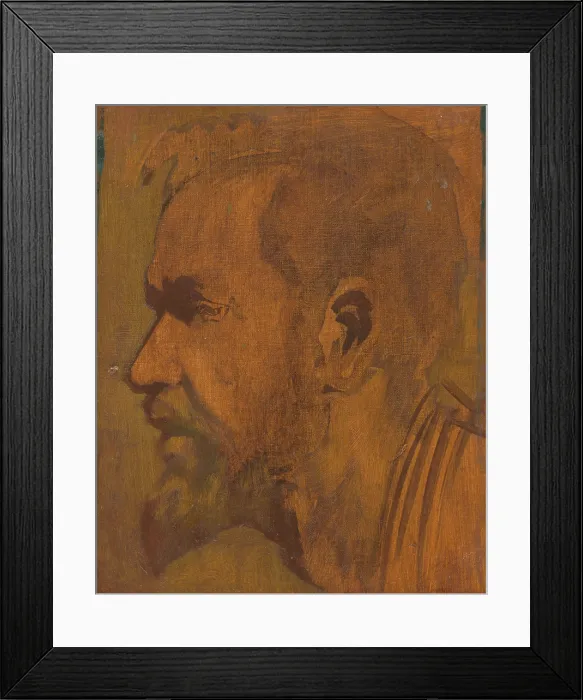Framed Print : Head Study of a Thinker, 1900-1910. Creator: Ladislav Mednyanszky Framed Print : Head Study of a Thinker, 1900-1910. Creator: Ladislav Mednyanszky