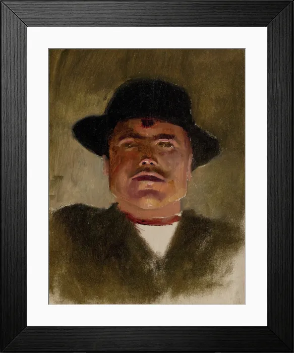 Framed Print : Spis Peasant in a Hat, 1880-1900. Creator: Ladislav Mednyanszky Framed Print : Spis Peasant in a Hat, 1880-1900. Creator: Ladislav Mednyanszky