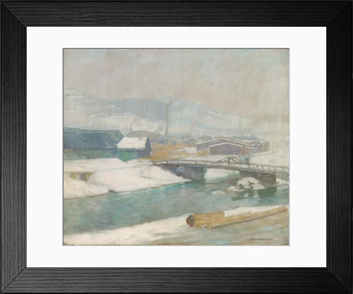 Framed Print : Sawmill at Margecany, 1912. Creator: Elemir Halasz-Hradil Framed Print : Sawmill at Margecany, 1912. Creator: Elemir Halasz-Hradil