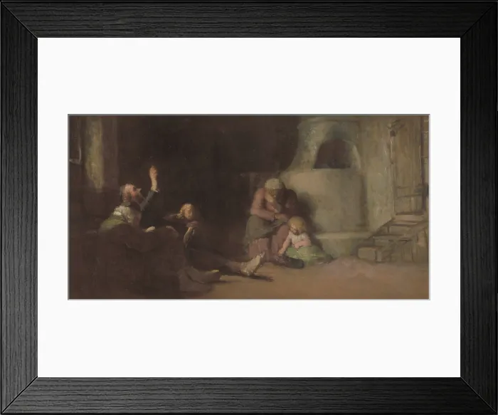Framed Print : Shiva - Jewish Lament, 1870-1878. Creator: Leopold Horovitz Framed Print : Shiva - Jewish Lament, 1870-1878. Creator: Leopold Horovitz