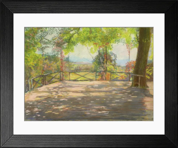 Framed Print : Motif in Park, around 1900. Creator: Ladislav Mednyanszky Framed Print : Motif in Park, around 1900. Creator: Ladislav Mednyanszky