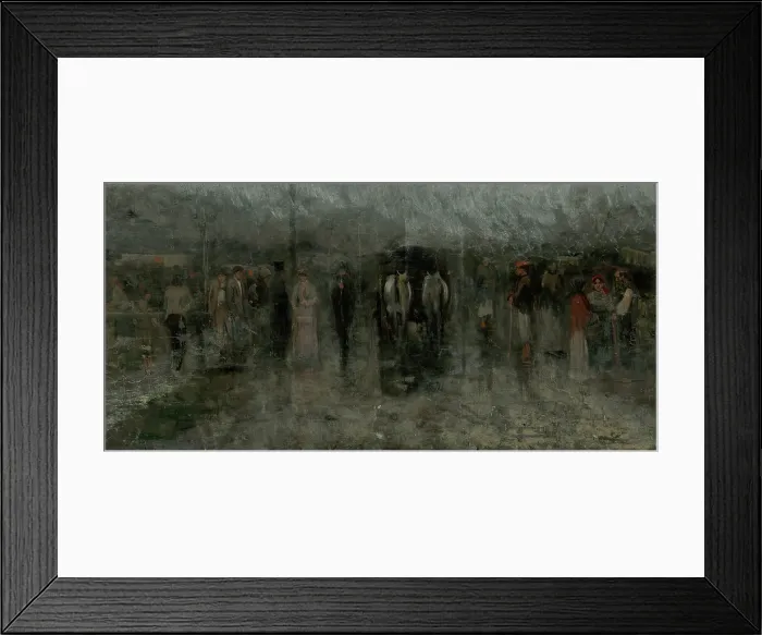 Framed Print : Gloomy Fair I. (Outcasts), 1880 - 1885. Creator: Ladislav Mednyanszky Framed Print : Gloomy Fair I. (Outcasts), 1880 - 1885. Creator: Ladislav Mednyanszky