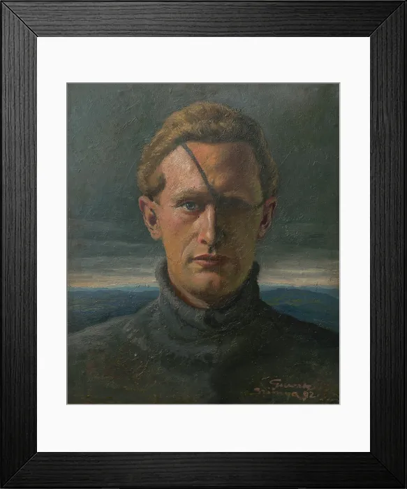 Framed Print : Self-Portrait, 1892. Creator: Edmund Gwerk Framed Print : Self-Portrait, 1892. Creator: Edmund Gwerk