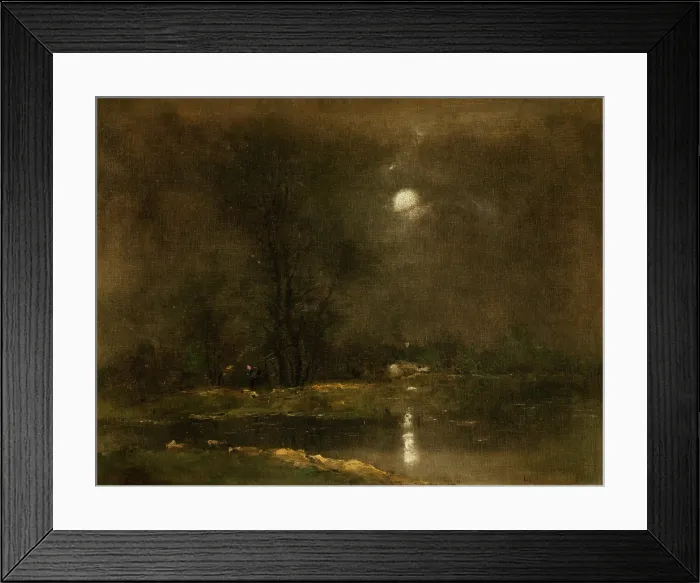 Framed Print : Evening Lakeside Landscape, 1885-1895. Creator: Ladislav Mednyanszky Framed Print : Evening Lakeside Landscape, 1885-1895. Creator: Ladislav Mednyanszky