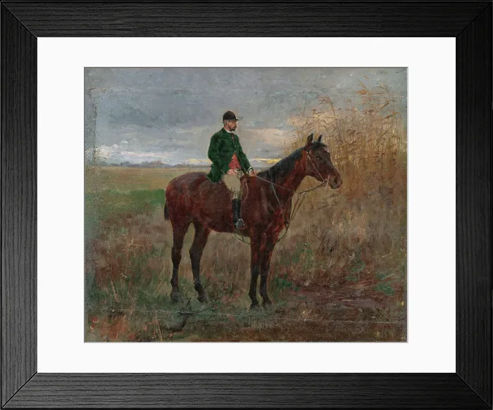 Framed Print : Study of a Rider on a Horse, 1880-1890. Creator: Ladislav Mednyanszky Framed Print : Study of a Rider on a Horse, 1880-1890. Creator: Ladislav Mednyanszky