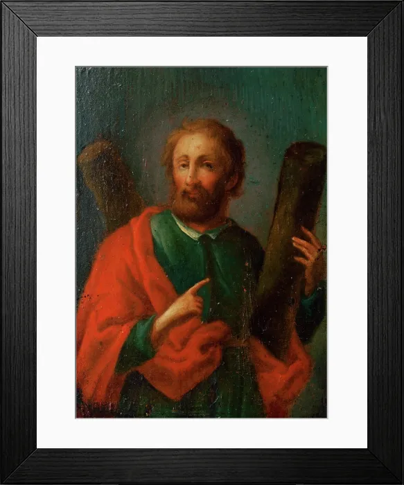 Framed Print : Apostle Andrew, 1750-1760. Creator: Unknown Framed Print : Apostle Andrew, 1750-1760. Creator: Unknown