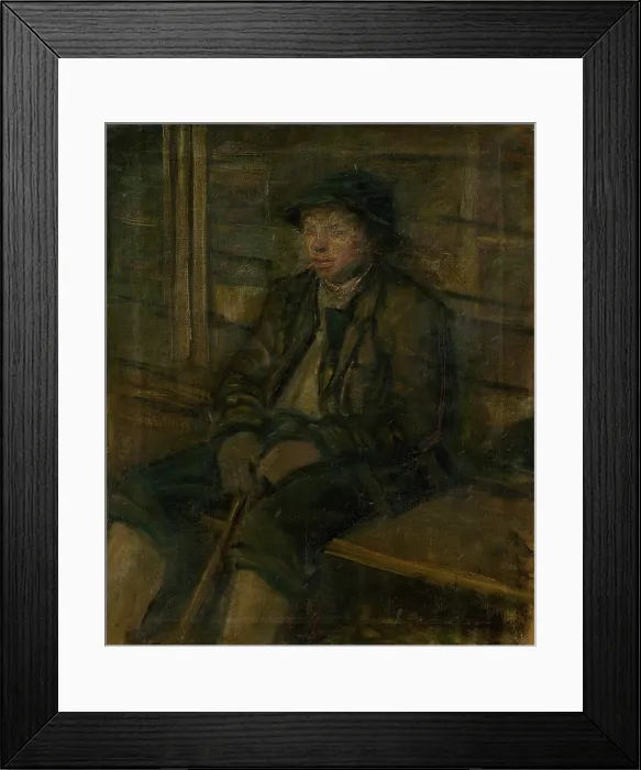 Framed Print : Young Shepherd Sitting, 1908-1910. Creator: Ladislav Mednyanszky Framed Print : Young Shepherd Sitting, 1908-1910. Creator: Ladislav Mednyanszky