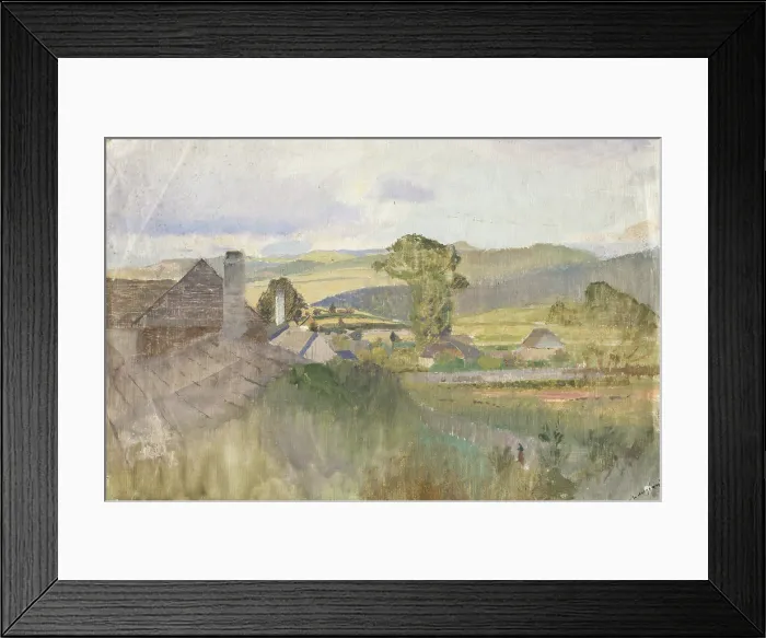 Framed Print : Village below the Tatras, 1880-1900. Creator: Ladislav Mednyanszky Framed Print : Village below the Tatras, 1880-1900. Creator: Ladislav Mednyanszky