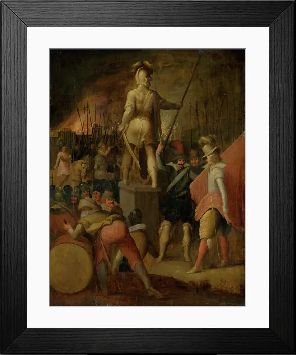 Framed Print : Military camp, c1600. Creator: Louis de Caullery Framed Print : Military camp, c1600. Creator: Louis de Caullery