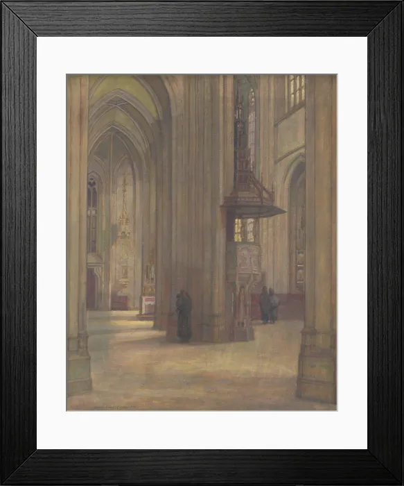 Framed Print : Interior of St. Elisabeth Cathedral, 1919. Creator: Elemir Halasz-Hradil Framed Print : Interior of St. Elisabeth Cathedral, 1919. Creator: Elemir Halasz-Hradil