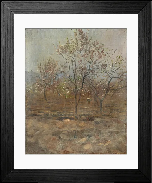 Framed Print : Trees in Blossom, 1890-1895. Creator: Ladislav Mednyanszky Framed Print : Trees in Blossom, 1890-1895. Creator: Ladislav Mednyanszky